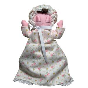 Vintage Topsy Turvy Doll Floral Fabric Two Face Reversible Rag Doll